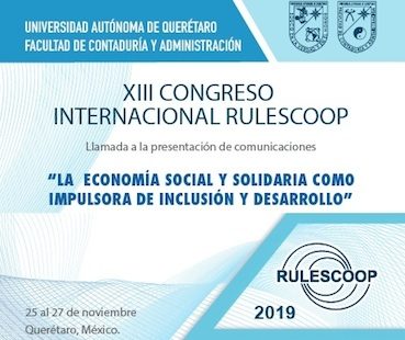 Llamada a la presentación de Comunicaciones al XIII Congreso RULESCOOP - Santiago de Querétaro, México, noviembre 2019