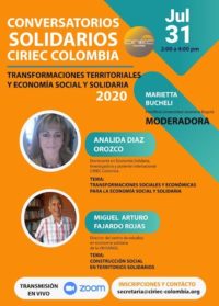 CIRIEC-Colombia inicia una serie de cinco conversatorios solidarios