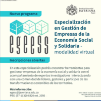 Se inicia el Programa de Especialización en Gestión de Empresas de Economía Social y Solidaria de la Pontificia Universidad Javeriana