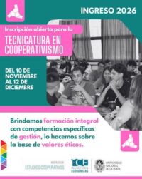 Tecnicatura en Cooperativismo, Facultad de Ciencias Económicas de la Universidad Nacional de La Plata