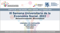 Llamada a la presentación de propuestas de actividades para la 3ª Semana Universitaria de la Economía Social, 2022